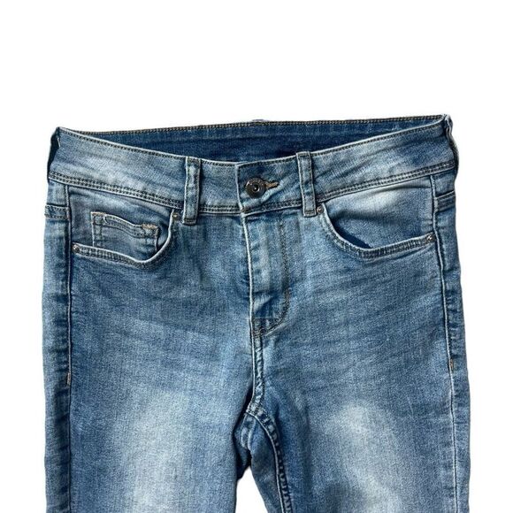 Womens H&M Divided Light Stonewash Mid-Rise Skinny Jeans - Sz 4 - Picture 3 of 4